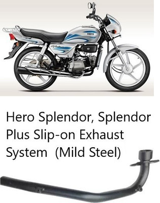 nirwana Hero Super Splendor Slip-on Exhaust System(Mild Steel)