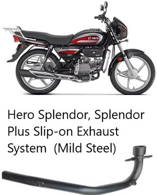 nirwana Hero Super Splendor Slip-on Exhaust System(Mild Steel)