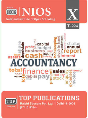 TOP-224 ACCOUNTANCY Class 10th Nios Guide Book English Medium(Paperback, Rajshi Authors)