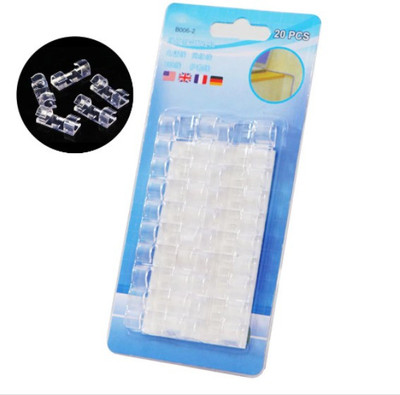 MAAUVTOR Self-Adhesive Wire Clips Cord Holder cable Organizer, Sticky Cable Clamp clips Cable Protector(White)