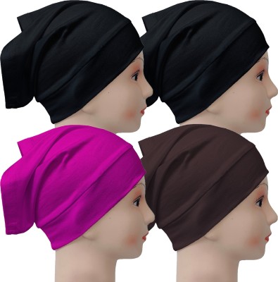 Jazz Mode Solid Skull Cap Cap(Pack of 4)