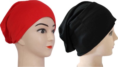 MONATI Solid Skull Cap Cap(Pack of 2)