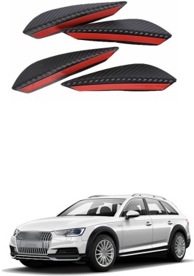 PRTEK Plastic Car Bumper Guard(Black, Red, Pack of 4, Audi, A4)