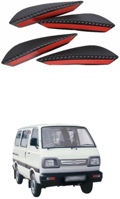 PRTEK Plastic Car Bumper Guard(Black, Red, Pack of 4, Maruti, Omni)