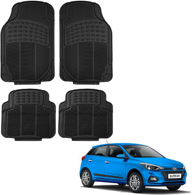 Oshotto Rubber Standard Mat For  Hyundai Elite i20(Black)