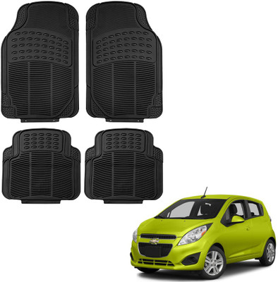 Oshotto Rubber Standard Mat For  Chevrolet Spark(Black)