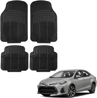 Oshotto Rubber Standard Mat For  Toyota Corolla(Black)