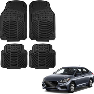 Oshotto Rubber Standard Mat For  Hyundai Accent(Black)