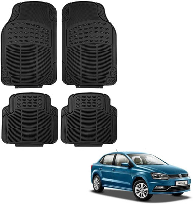 Oshotto Rubber Standard Mat For  Volkswagen Ameo(Black)