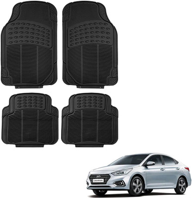 Oshotto Rubber Standard Mat For  Hyundai Verna(Black)