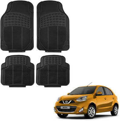 Oshotto Rubber Standard Mat For  Nissan Micra(Black)