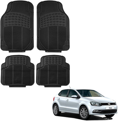 Oshotto Rubber Standard Mat For  Volkswagen Polo(Black)