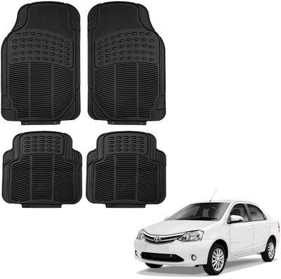 Oshotto Rubber Standard Mat For  Toyota Etios(Black)