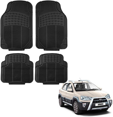 Oshotto Rubber Standard Mat For  Toyota Etios Cross(Black)