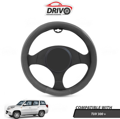 Drivo Steering Cover For Mahindra TUV 300(Grey, Leatherite)