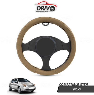 Drivo Steering Cover For Tata Indica(Beige, Leatherite)
