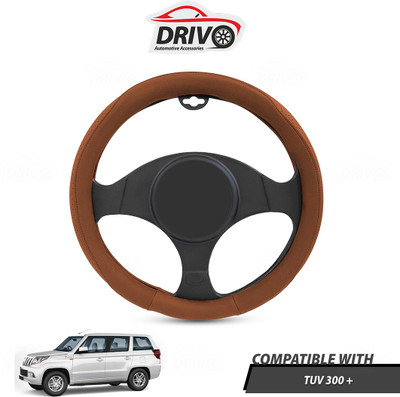 Drivo Steering Cover For Mahindra TUV 300(Tan, Leatherite)