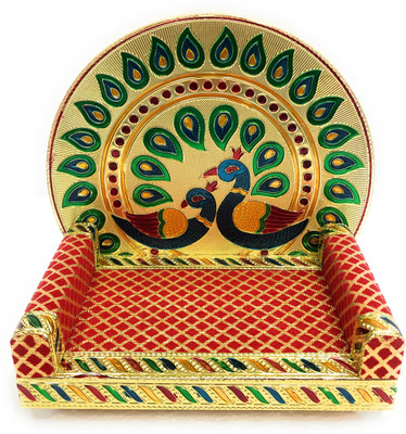 NAVRANG Laddu Gopal Sinhasan Krishna Ganesh Ji Thakorji Bal Gopal Sinasan For Pooja No.4 Wooden All Purpose Chowki(Gold, Pack of 1) deal from flipkart NAVRANG Laddu Gopal Sinhasan Krishna Ganesh Ji Thakorji Bal Gopal Sinasan For Pooja No.4 Wooden All Purpose Chowki(Gold, Pack of 1) deal from flipkart