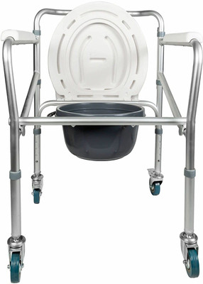 Entros SC7001LW Comfortable Commode Chair Hight Adjustable Commode Stool Commode Chair(Grey)