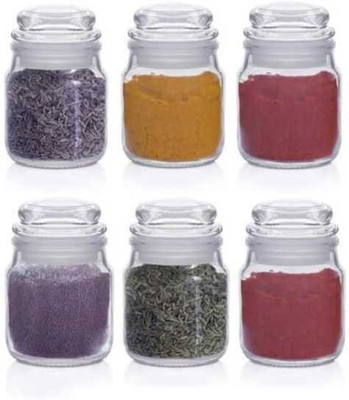 SRKBS Glass Utility Container  - 120 ml(Pack of 6, Clear)