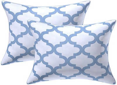 Texstylers Geometric Pillows Cover(Pack of 2, 30.48 cm*45.72 cm, Blue)