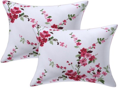 Texstylers Floral Cushions Cover(Pack of 2, 30.48 cm*45.72 cm, Pink)