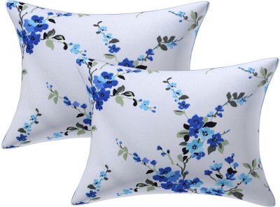 Texstylers Floral Cushions Cover(Pack of 2, 30.48 cm*45.72 cm, Blue)
