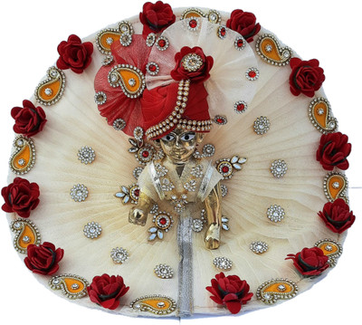 Kanhaji KJPG CRATIONS Size (4) No. Kanha ji/Thakur ji/Bal Krishna/ Janamashtmi Dresses Dress(Polyester)