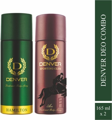 DENVER Hamilton and Ace Body Deo Spray Long Lasting Set of 2 Deodorant Spray – For Men