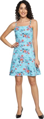 Brothers Deal Women Fit and Flare Light Blue Dress