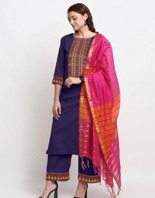 KPHOUSE Women Kurta Pant Dupatta Set