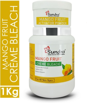 Sundra Secret Herbal Mango Fruit Creme Bleach For Instant Fairness and Glow(1000 g)
