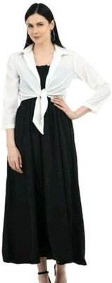 STICH FASHION Straight Gown(Black)