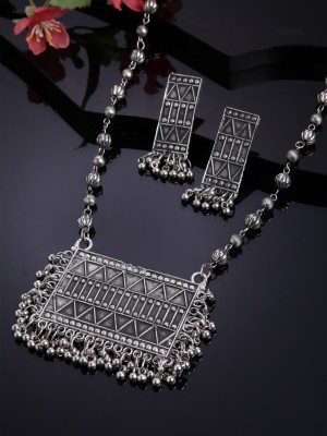 Shining Diva Oxidised Silver Silver Silver Jewellery Set(Pack of 1)