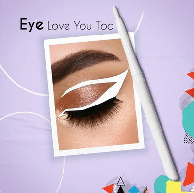 GFSU Multi purpose white Crayon kajal/eyeliner smudge proof & waterproof(Pure white, 0.35 g)