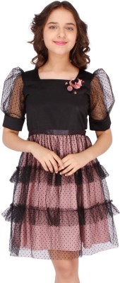 Cutecumber Girls Casual Top Skirt(Black)