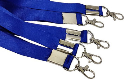 Dotpot 24mm Thick Lanyards with Badge Clip Lanyard(Blue)