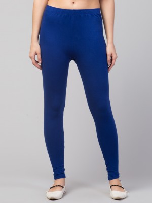 FamBee Ankle Length  Western Wear Legging(Blue, Solid)