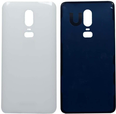 Spares4ever Oneplus Oneplus 6 White Back Panel(White)