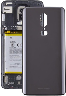 Spares4ever Oneplus Oneplus 6 Mirror Black Back Panel(Black)