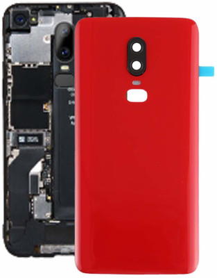 Spares4ever Oneplus Oneplus 6 Red Back Panel(Red)