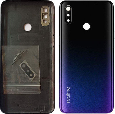 Spares4ever Realme Realme 3 Network NFC Black Back Panel(Black)