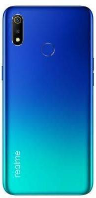 Spares4ever Realme Realme 3 Blue Back Panel(Blue)
