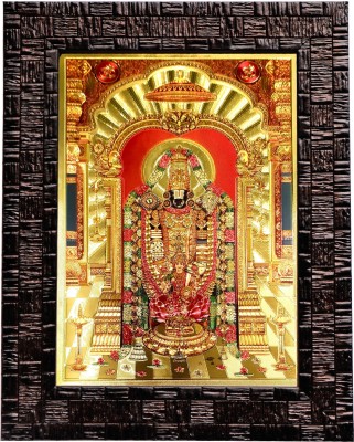 HAWAI Tirupati balaji photo frame Religious Frame Decorative Showpiece  -  21 cm(Gold Plated, Gold, Brown)