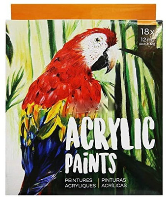 Gold Leaf Acrylic Paint Set, Multicolor 18 Piece, 12ml, Peintures Acrylic Paint (PMHS0033)(Set of 18, Multicolor)