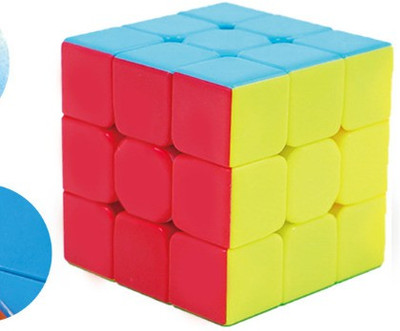 FORSIKHA Smooth Speed Sticker Less Magic Puzzle Cube Game Toy Learning Blocks(1 Pieces)