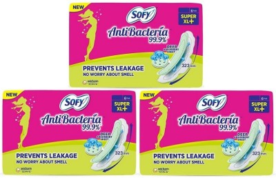 SOFY Antibecteria XL+ Plus - 6+6+6 Sanitary Pad(Pack of 18)