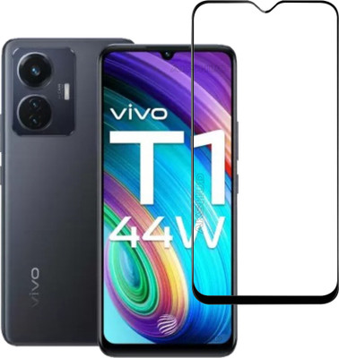 AKSHUD Edge To Edge Tempered Glass for vivo T1 44W(Pack of 1)