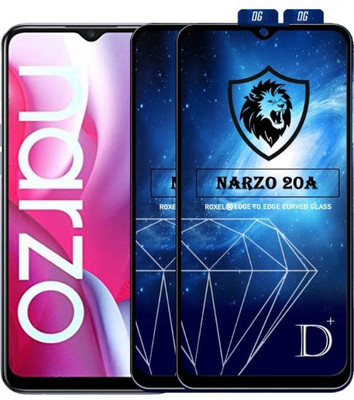 RUAM Edge To Edge Tempered Glass for Realme narzo 20a(Pack of 2)