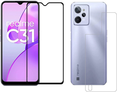 4 YARDS Front and Back Tempered Glass for Realme C31 (11-D)(Pack of 1)